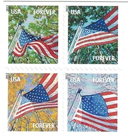 Vintage American Flag USPS Forever Postage Stamps (5) books of 20 (100 total)