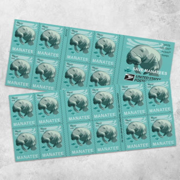 Save the Manatees Forever stamps 1 book of 20