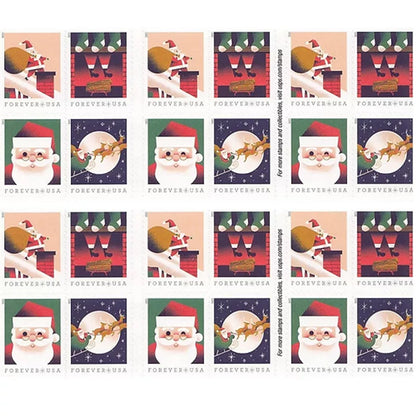 A Visit from St. Nick 2021 Forever Stamps (One Booklet of 20)