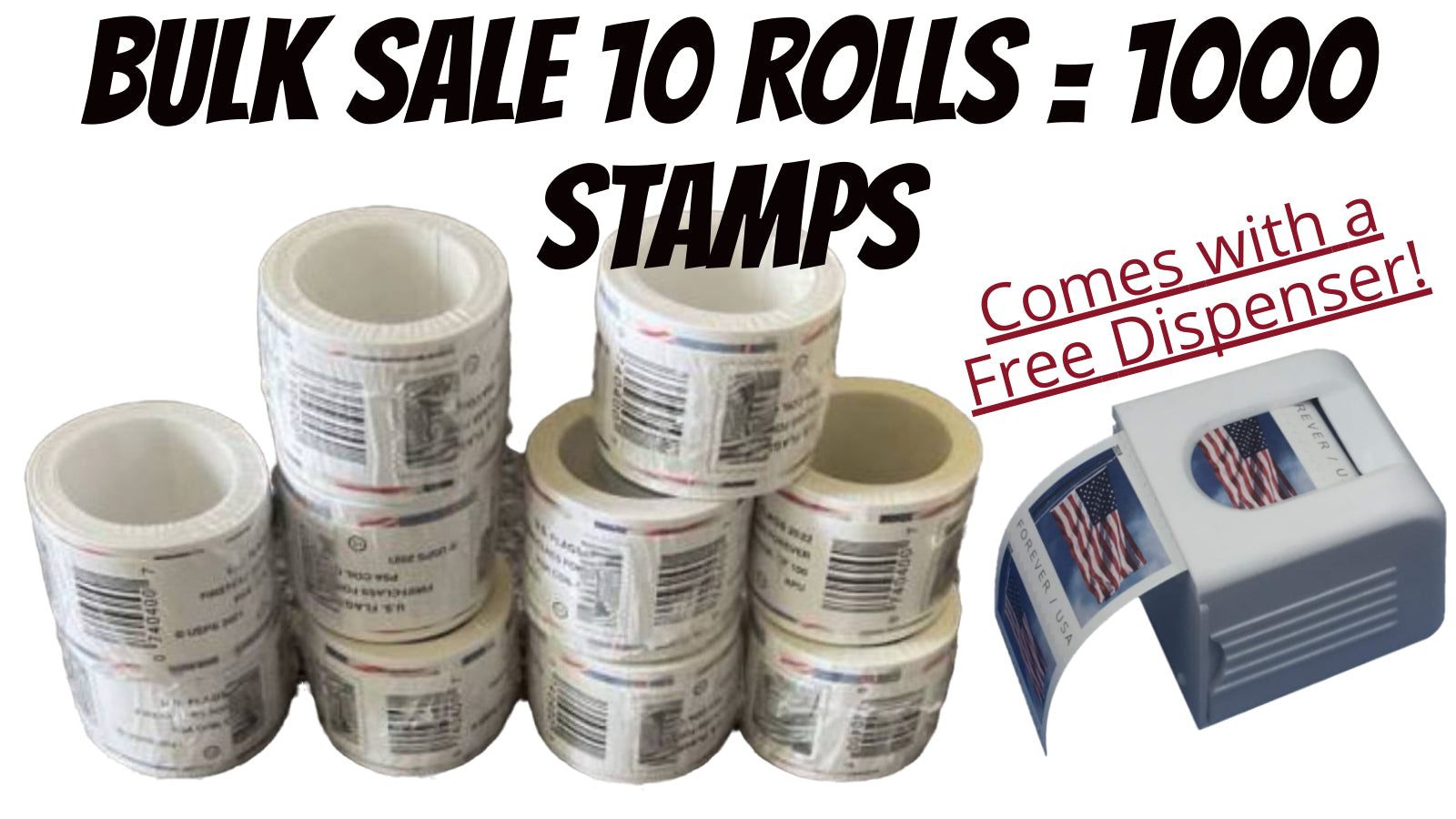 Bulk Sale! 10 rolls of Forever Stamps = 1000 Stamps – Online Outlet