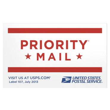 Priority Mail Stickers. (Pack of 100 stickers total) 1" X 2"