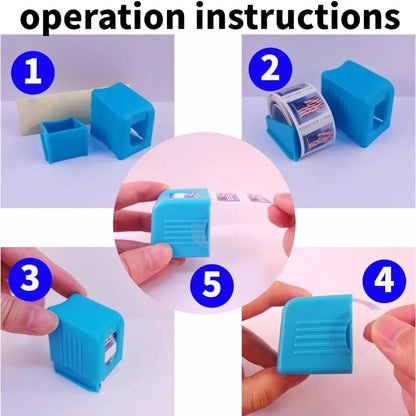 Stamp dispenser for Roll/Coil of 100 BLUE