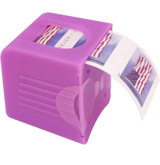 Stamp dispenser for Roll/Coil of 100 PURPLE